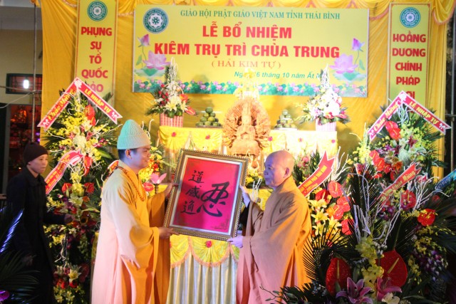 Thái Bình: Lễ bổ nhiệm trụ trì chùa Trung