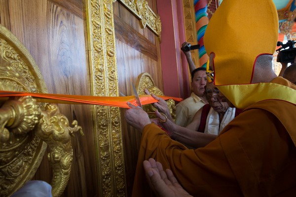 Đức Đạt Lai Lạt Ma dự Khánh thành Tu viện Gaden Tri Thok Khang, bang  Karnataka, Ấn Độ