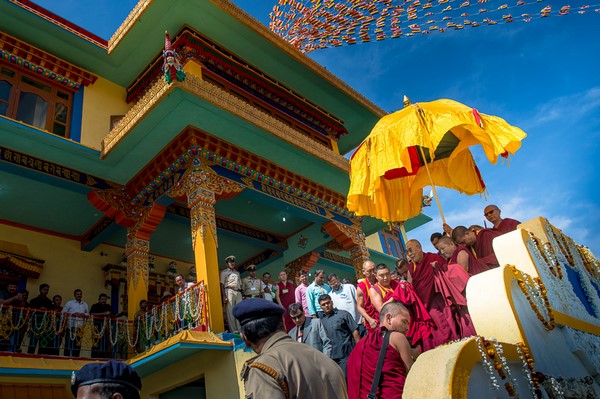 Đức Đạt Lai Lạt Ma dự Khánh thành Tu viện Gaden Tri Thok Khang, bang  Karnataka, Ấn Độ