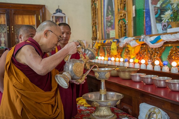 Đức Đạt Lai Lạt Ma dự Khánh thành Tu viện Gaden Tri Thok Khang, bang  Karnataka, Ấn Độ