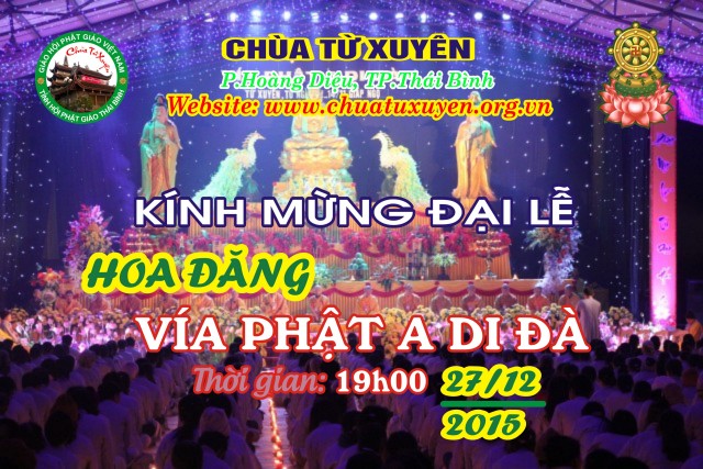Thái Bình: Thư mời dự đêm hội hoa đăng tại chùa Từ Xuyên