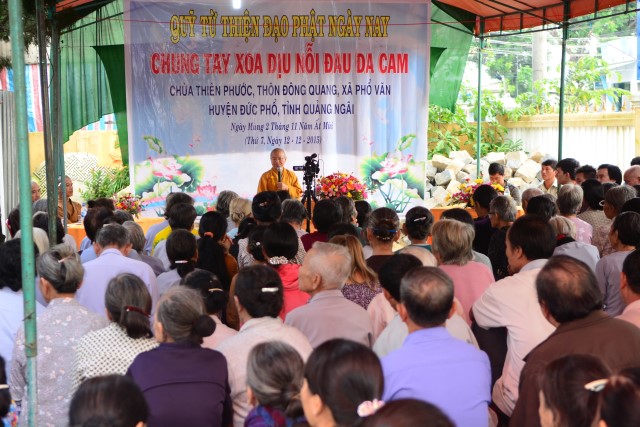 TT.Thích Nhật Từ chia sẻ về chuyển hóa khổ đau cho nạn nhân chất độc da cam tại Quảng Ngãi
