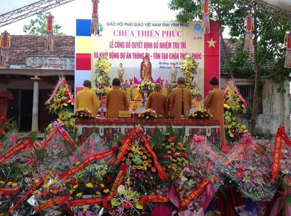 Vĩnh Phúc: Bổ Nhiệm Trụ trì- Khởi công xây chùa Thiên Phúc.