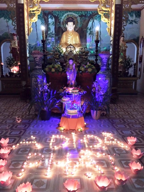 Khánh Hòa: Chùa Phổ Thiện đêm Hoa đăng vía Phật A Di Đà