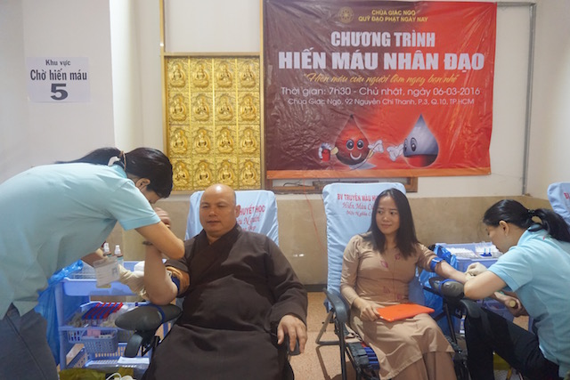 Chùa Giác Ngộ - Quỹ Đạo Phật Ngày Nay tổ chức chương trình hiến máu nhân đạo lần 4