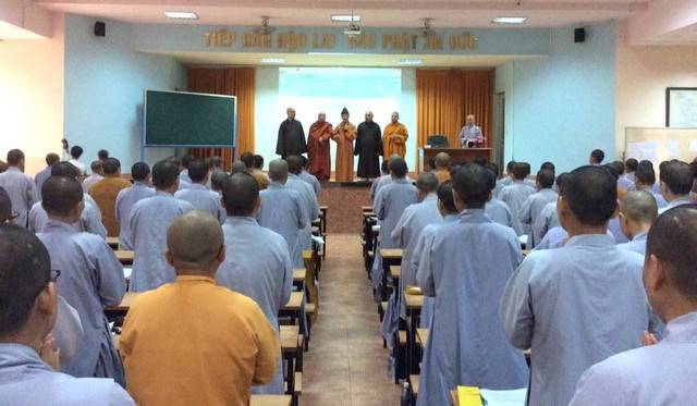 Ban Giáo Dục Tăng Ni Trung Ương Viếng thăm và làm việc tại trường Trung Cao Phật Học