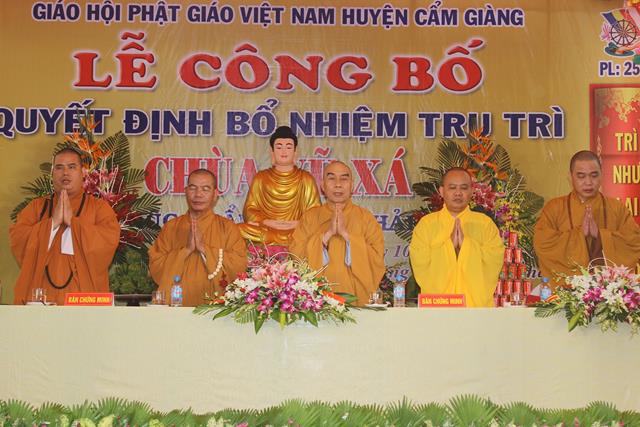 Hải Dương: Lễ công bố quyết định bổ nhiệm trụ trì chùa Vũ Xá