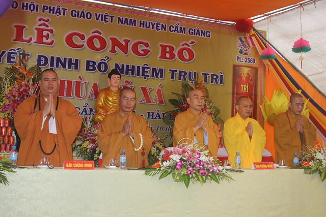 Hải Dương: Lễ công bố quyết định bổ nhiệm trụ trì chùa Vũ Xá