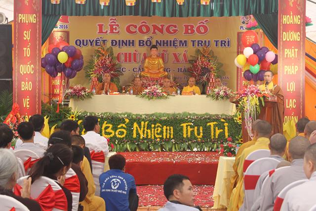 Hải Dương: Lễ công bố quyết định bổ nhiệm trụ trì chùa Vũ Xá