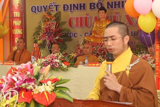 Hải Dương: Lễ công bố quyết định bổ nhiệm trụ trì chùa Vũ Xá
