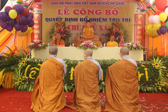 Hải Dương: Lễ công bố quyết định bổ nhiệm trụ trì chùa Vũ Xá