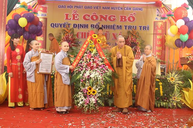 Hải Dương: Lễ công bố quyết định bổ nhiệm trụ trì chùa Vũ Xá