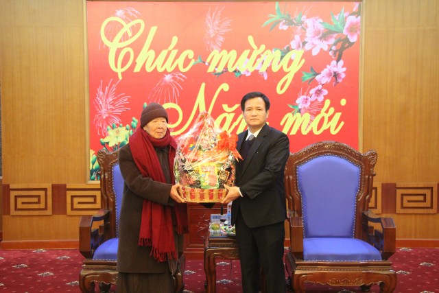 Thái Bình: Ban Trị Sự Phật Giáo tỉnh thăm, chúc Tết các cơ quan, dự hội nghị gặp mặt tôn giáo