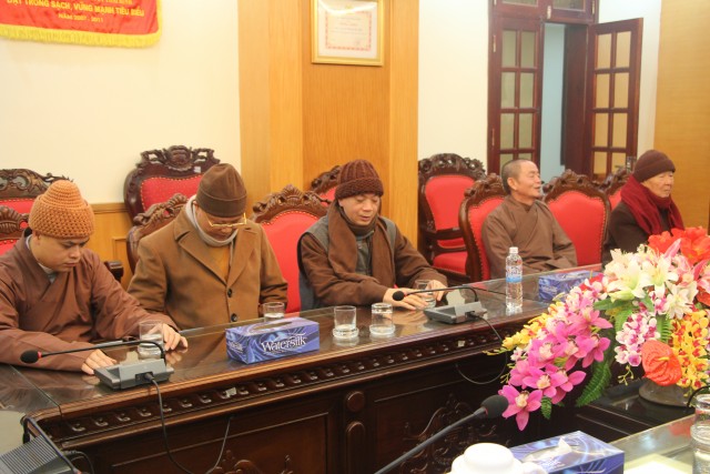 Thái Bình: Ban Trị Sự Phật Giáo tỉnh thăm, chúc Tết các cơ quan, dự hội nghị gặp mặt tôn giáo