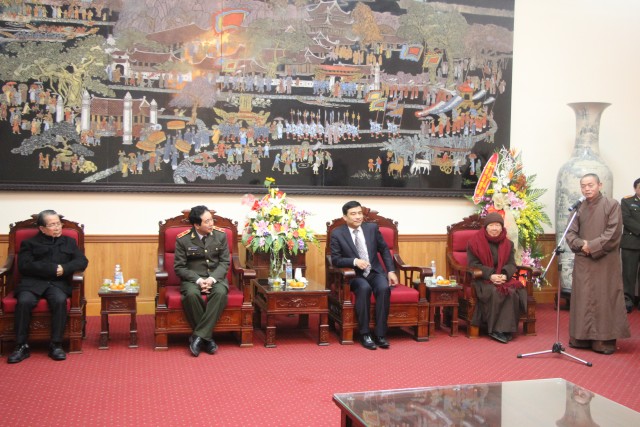 Thái Bình: Ban Trị Sự Phật Giáo tỉnh thăm, chúc Tết các cơ quan, dự hội nghị gặp mặt tôn giáo