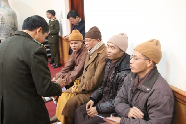 Thái Bình: Ban Trị Sự Phật Giáo tỉnh thăm, chúc Tết các cơ quan, dự hội nghị gặp mặt tôn giáo