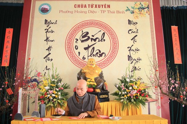 Thái Bình: Không khí đón Xuân tại chùa Từ Xuyên trong ngày Mồng Một Tết