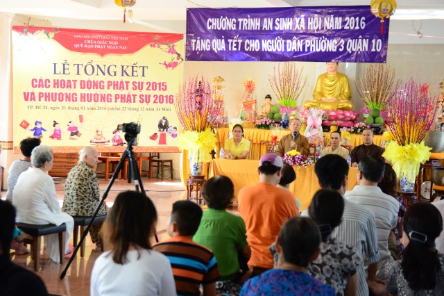 Chùa Giác Ngộ: Lễ tổng kết các hoạt động Phật sự 2015 và phương hướng Phật sự 2016
