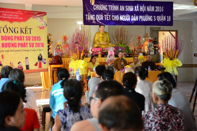 Chùa Giác Ngộ: Lễ tổng kết các hoạt động Phật sự 2015 và phương hướng Phật sự 2016