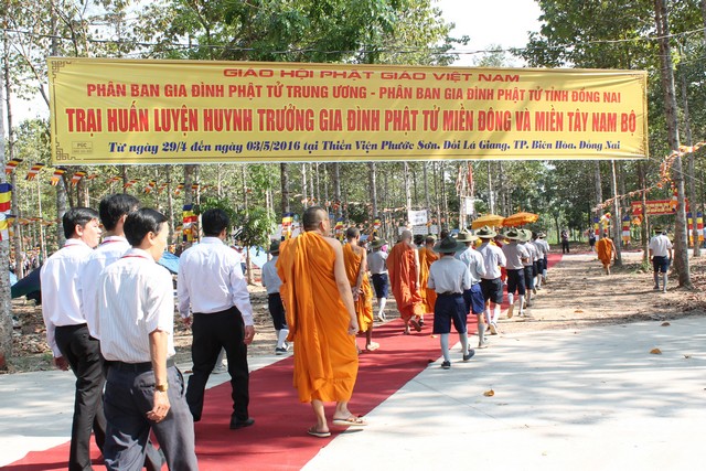Đồng Nai: Khai mạc trại huấn luyện  Huynh trưởng Gia đình Phật tử miền Đông - miền Tây Nam bộ