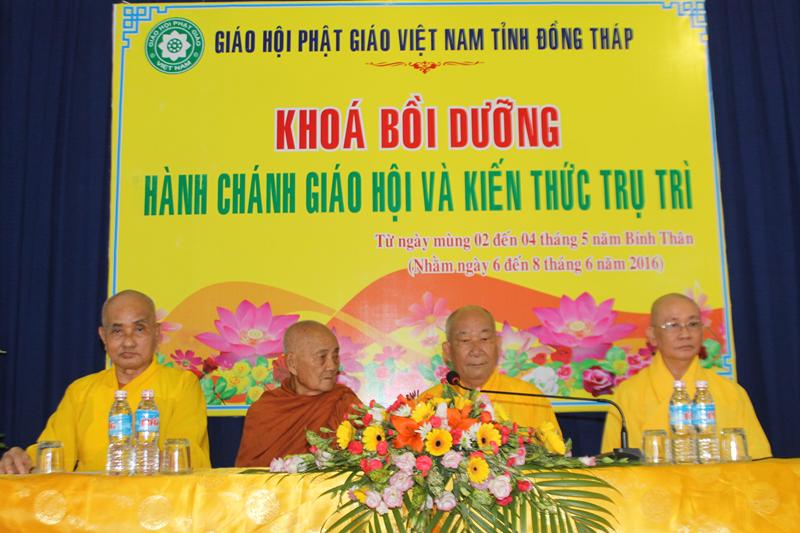 BTS. PG Đồng Tháp Khai Giảng Khóa Hành Chánh Trụ Trì Năm 2016
