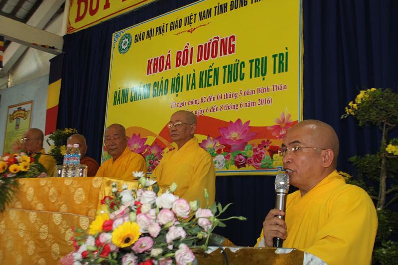 BTS. PG Đồng Tháp Khai Giảng Khóa Hành Chánh Trụ Trì Năm 2016