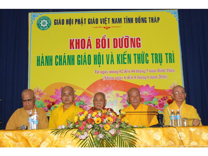 PG Đồng Tháp: Bế Mạc Khóa Bồi Dưỡng Kiến Thức Trụ Trì