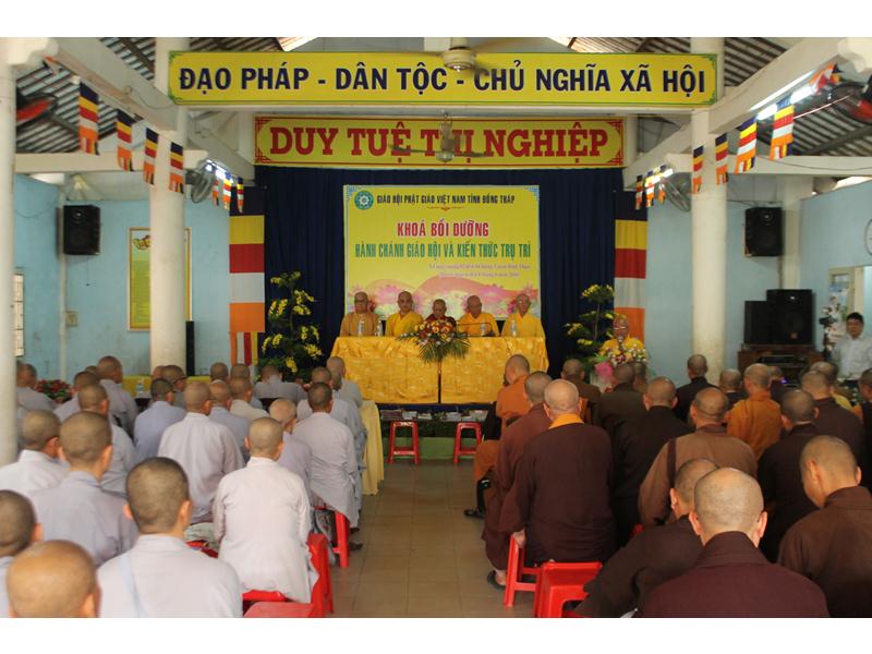 PG Đồng Tháp: Bế Mạc Khóa Bồi Dưỡng Kiến Thức Trụ Trì