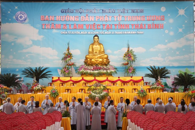 Thái Bình: Ban Hướng Dẫn Phật Tử Trung Ương thăm và làm việc với BTS PG tỉnh