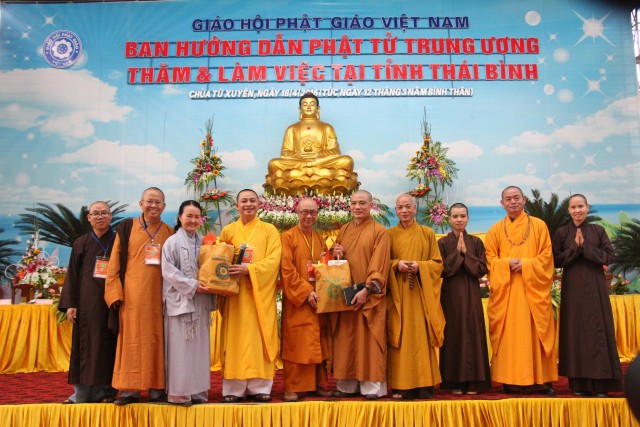 Thái Bình: Ban Hướng Dẫn Phật Tử Trung Ương thăm và làm việc với BTS PG tỉnh
