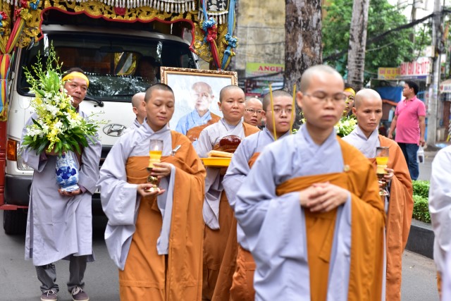 Chùa Giác Ngộ: Lễ di quan nhục thân cố Tỳ kheo ni Thích Nữ Diệu Huệ