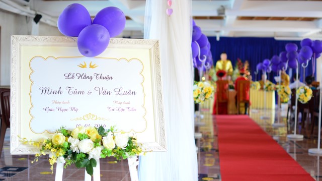 Chùm ảnh: Lễ hằng thuận của hai phụng sự viên chùa Giác Ngộ