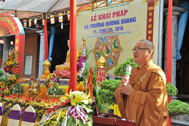 Thanh Hóa: Lễ khai pháp tại hạ trường Hương Quang