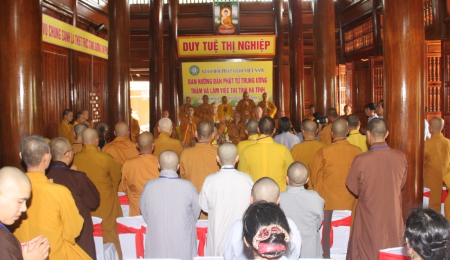 Ban Hướng dẫn Phật tử Trung ương thăm và làm việc tại Hà Tĩnh