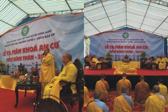 Thái Bình: Trường hạ Báo Ân tạ pháp an cư kiết hạ