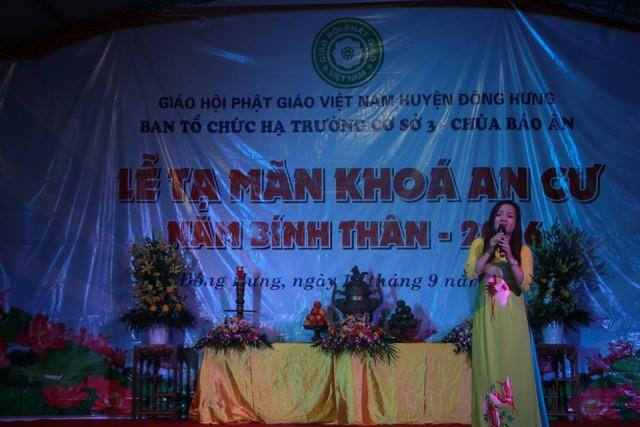 Thái Bình: Trường hạ Báo Ân tạ pháp an cư kiết hạ