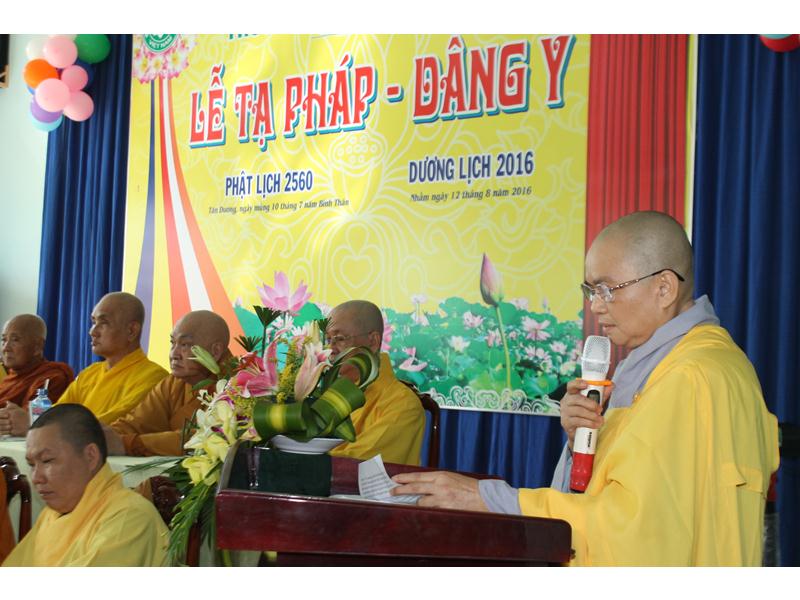 PG Đồng Tháp: Chùa Đức Long bế giảng khóa an cư