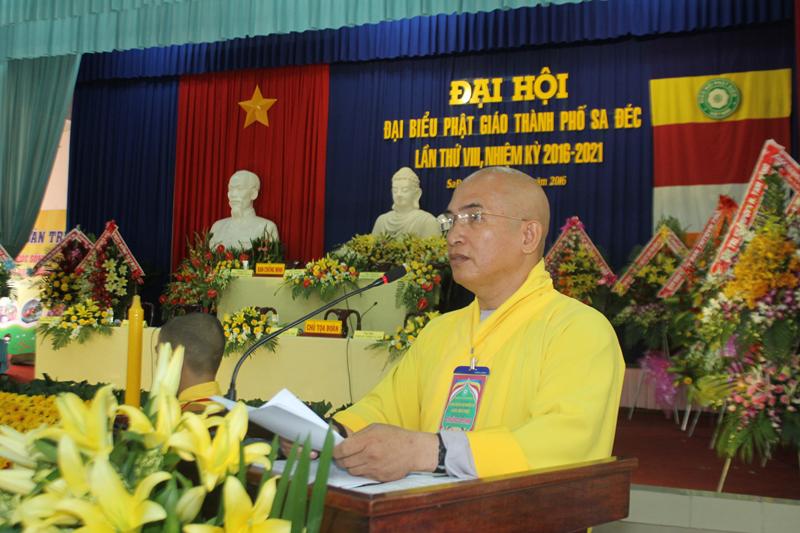 Đại hội đại biểu Phật giáo Thành Phố Sa Đéc lần thứ VIII nhiệm kỳ 2016-2021.