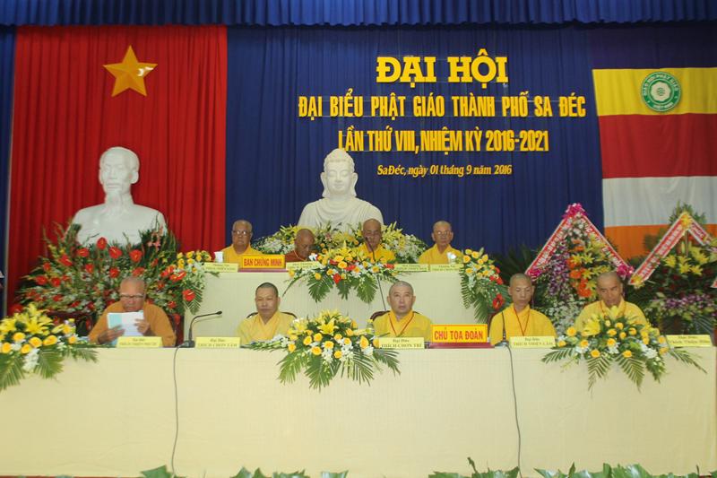 Đại hội đại biểu Phật giáo Thành Phố Sa Đéc lần thứ VIII nhiệm kỳ 2016-2021.