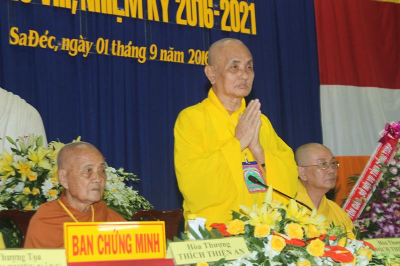 Đại hội đại biểu Phật giáo Thành Phố Sa Đéc lần thứ VIII nhiệm kỳ 2016-2021.