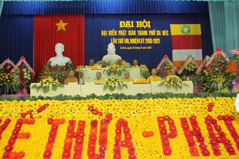 Đại hội đại biểu Phật giáo Thành Phố Sa Đéc lần thứ VIII nhiệm kỳ 2016-2021.