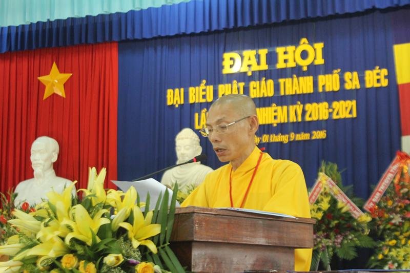 Đại hội đại biểu Phật giáo Thành Phố Sa Đéc lần thứ VIII nhiệm kỳ 2016-2021.