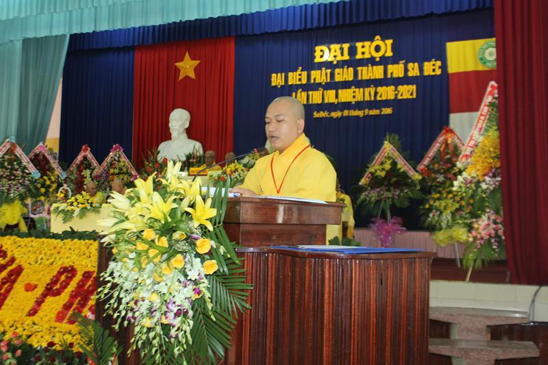 Đại hội đại biểu Phật giáo Thành Phố Sa Đéc lần thứ VIII nhiệm kỳ 2016-2021.