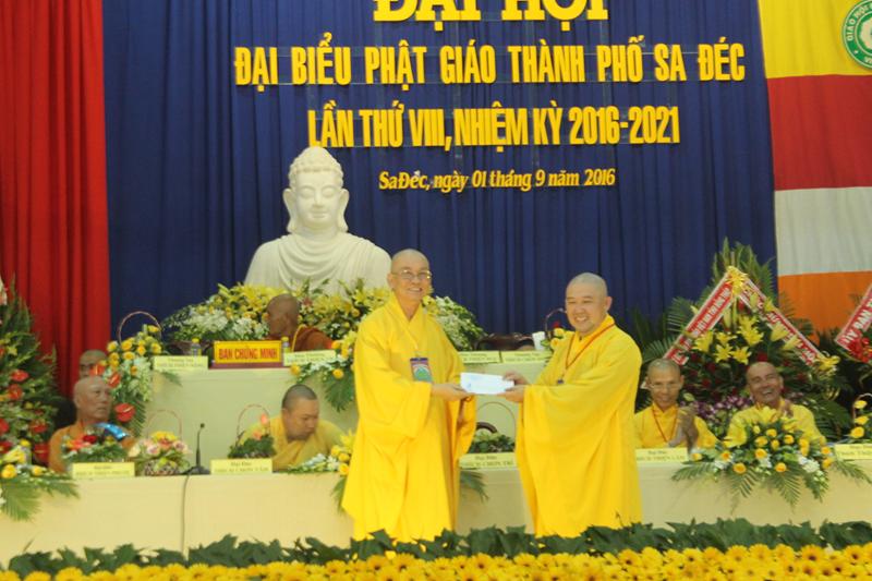 Đại hội đại biểu Phật giáo Thành Phố Sa Đéc lần thứ VIII nhiệm kỳ 2016-2021.