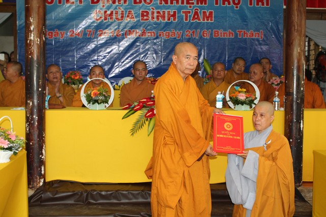 Bình Dương: Lễ bổ nhiệm trụ trì chùa Bình Tâm