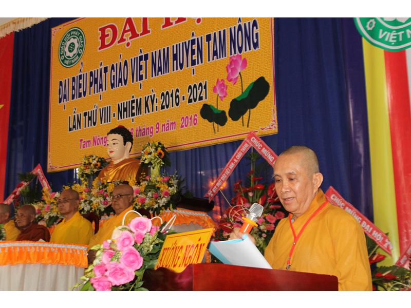 Đồng Tháp: Đại hội đại biểu Phật giáo Huyện Tam Nông
