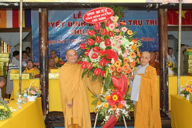 Bình Dương: Lễ bổ nhiệm trụ trì chùa Bình Tâm