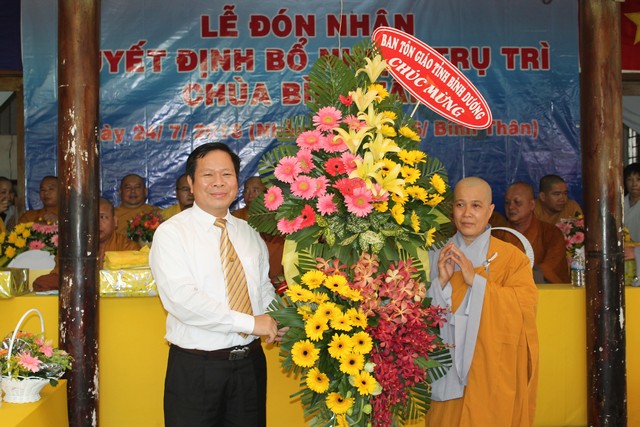 Bình Dương: Lễ bổ nhiệm trụ trì chùa Bình Tâm