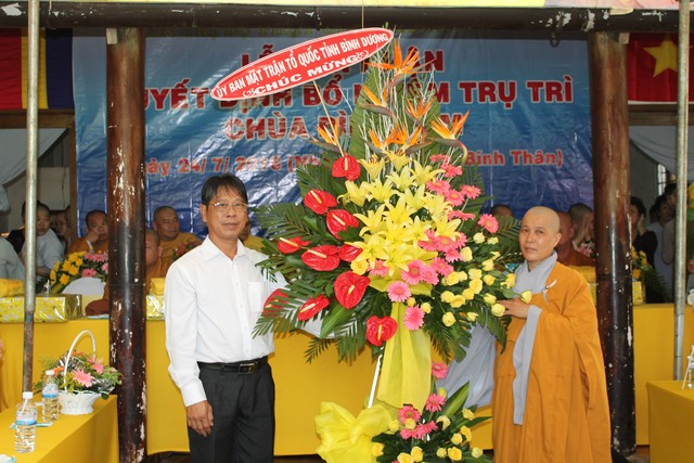Bình Dương: Lễ bổ nhiệm trụ trì chùa Bình Tâm