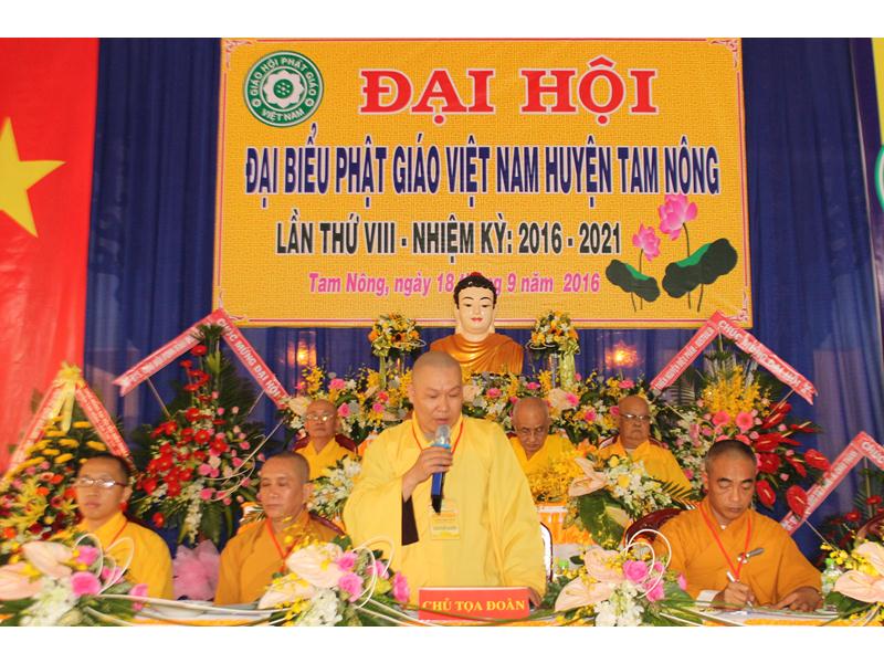 Đồng Tháp: Đại hội đại biểu Phật giáo Huyện Tam Nông